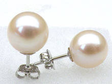 7mm AAA+++ PERFECT ROUND WHITE AKOYA PEARLS STUD EARRING 14K/20 SOLID GOLD 2024 - buy cheap