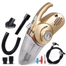 4in1 Multi-Function Car Vacuum Cleaner Wet Dry Auto Care with Tire Pressure Gauge and Air Pump Inflator Lighting Dust Function 2024 - buy cheap