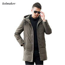 New Arrival Winter Style Men Boutique Hooded Down Coat Business Casual Solid Warm Men's Thick Zippers Long Down Coat Size L-8XL 2024 - buy cheap