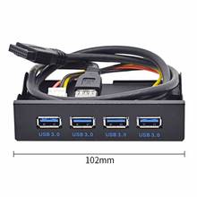 USB 3.0 HUB 4 Ports Front Panel to Motherboard 20Pin Connector Cable for 3.5inch Floppy Bay 2024 - buy cheap