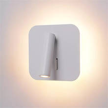 Nordic LED Wall Lamp with switch 3W spotligh 6W backlight free rotation Sconce indoor wall light For Home Bedroom Bedside light 2024 - buy cheap