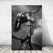 Sexy bela mulher pólo dança estilo nórdico arte da parede pintura em tela cartaz abstracto impressão decorativa imagem para sala de estar 2024 - compre barato