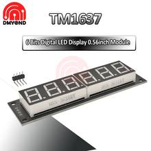 1 pçs tm1637 6 bits módulo de exibição led digital para arduino 7 segmento 0.56 Polegada relógio vermelho ânodo tubo quatro série driver placa pacote 2024 - compre barato