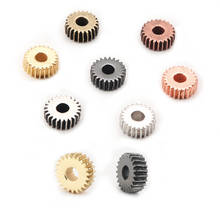 Gear Spacer Beads for Jewelry Making Supplies Charm Gold Beads for Bracelet Making 8mm Copper Vintage Metal Beads 2024 - buy cheap