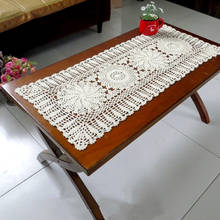 Handcraft Crocheted Tablecloth for table Cover Crochet Doilies Shabby Vintage Coaster Table cloth Wedding Supplies White Beige 2024 - buy cheap