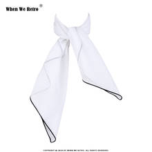 When We Retro White Women Scarf Small Square Solid Color Collar Little Cravat Scarves 70*70cm Ladies Chiffon Handkerchief SD0017 2024 - buy cheap