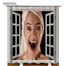 Porta do crânio cortina de chuveiro impermeável decoração do banheiro cortina de chuveiro impermeável 2024 - compre barato