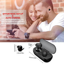 BOHM Y30 touch control light wireless earphones TWS Bluetooth headset 5.0 with magnetic charging box mini earbuds 2024 - buy cheap
