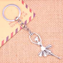 20pcs New Fashion Keychain 61*24 mm ballet dancer ballerina Pendants DIY Men Jewelry Car Key Chain Ring Holder Souvenir For Gift 2024 - buy cheap