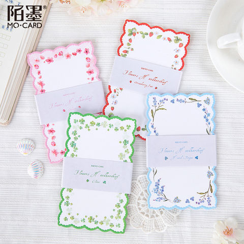 30 Sheets Flower Handkerchief Series Memo Pad Cute Message Notes Decorative Notepad Note Paper Memo Stationery Office Supplies 2022 - buy cheap