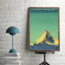 Zermatt путешествия в швейцарарию винтажный настенный плакат искусство холст печать Matterhorn пейзаж Картина Настенная картина Декор для гостиной 2024 - купить недорого