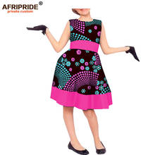 2020 spring african print bud dress for women AFRIPRIDE sleeveless o-neck knee-length casual women dress with sashes A1825035 2024 - buy cheap