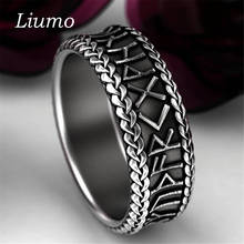 Мужские обручальные кольца Liumo, винтажное скандинавский Викинг Рун, байкерское кольцо из сплава Lr1157 2024 - купить недорого