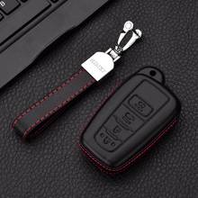 Car 4D Leather Key Case Cover Holder Pocket For 2018 Toyota Camry Land Cruiser Prado Corolla CHR CH-R Hybrid Prius RAV4 4 Button 2024 - buy cheap