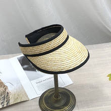 Adult women casual sun hats Raffia straw hats Summer holiday beach casual Sun protection hats 2024 - buy cheap