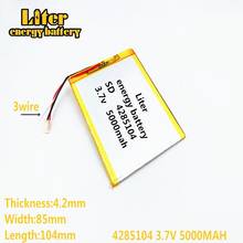 Li-Po 3,7 V 5000mAh 4285104 3 провода литиевый планшетный ПК аккумулятор с защитной панелью полимерный аккумулятор 2024 - купить недорого