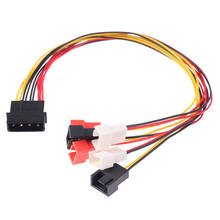 4Pin Molex to 3Pin Fan Power Cable Adapter Connector 12V 7V 5V Cooling Fan Cable 2024 - buy cheap