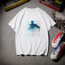Camiseta de algodón de gran tamaño para mujer, Camiseta con estampado de Anime creativo, ropa de calle de Manga para mujer, ropa Harajuku Unisex 2024 - compra barato