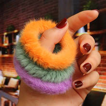 Winter Plush Faux Rabbit Fur Scrunchie Women Girls Kid Elastic Hair Rubber Bands Accessories Tie Hair Rope Ring Holder Headdress 2024 - buy cheap