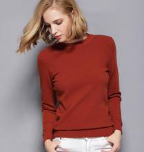 Простой универсальный базовый пуловер, вязаный женский свитер, хорошая эластичность, теплый удобный женский свитер из органической кожи, трикотажный женский свитер 2024 - купить недорого