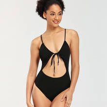 Summer Sexy Lace Up Bandage One-piece Swimsuit Bikini Backless Women Swimwear Bathing Suits Push Up Swimming Suit Monokini 2024 - buy cheap