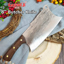 8 дюймов кованый нож ручной работы из нержавеющей стали для мясника с полной ручкой от Tang китайские кухонные ножи мясницкий нож для нарезания 2024 - купить недорого