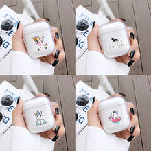 Unicorn case for Apple Airpods 1 2 Cute cartoon Cases For AirPods Bags Protective Cover Wireless Rainbow Unicorn Earphone Cover 2024 - buy cheap