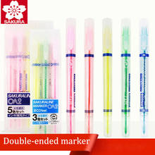 Japan Sakura double-headed highlighter marker pen student-specific water-based marker pen 2024 - buy cheap