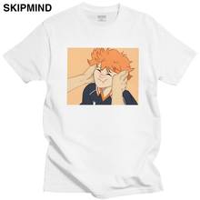 Cool Male Volleyball Anime Haikyuu T-Shirts Short Sleeves Crewneck Cotton Tshirt Printed Squishy Hinata Tee Shirts Clothes Gift 2024 - buy cheap