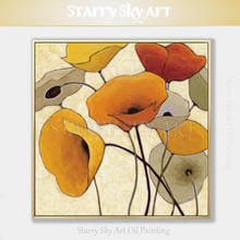 Pintura a óleo para parede, linda arte da parede, pintada à mão, glória da manhã, flores de beleza, pintura a óleo para decoração da sala de estar 2024 - compre barato