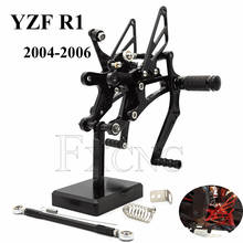 CNC Reversed GP Shift Rearset Rear Set For Yamaha  YZF R1 04 05 2004-2006 Adjustable Foot Peg Rearsets Footrest 2024 - buy cheap