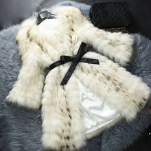 Real Genuine Raccoon Fur Jacket Nature Fur long Coat Winter Fashion Women Fur outcoat Free shipping 2024 - buy cheap