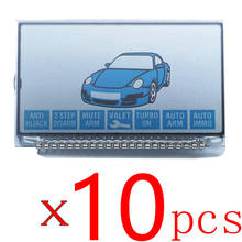 Pantalla LCD para sistema de alarma de coche bidireccional, mando a distancia, llavero, 10 Uds. 2024 - compra barato