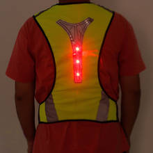 Chaleco de advertencia LED para correr al aire libre, chaleco transpirable y ajustable para caminar de noche, reflectante, para correr y trotar 2024 - compra barato