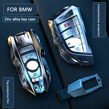 Чехол для автомобильного ключа с дистанционным управлением из цинкового сплава, чехол для BMW 520 525 f11 f30 f31 f10 F18 f48 118i 320i 1 3 4 5 7 Series X3 X4 X5 X6 M3 M4 M5 2024 - купить недорого