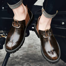 Zapatos informales de cuero genuino para hombre, mocasines Oxford de estilo británico, talla 38-46 2024 - compra barato