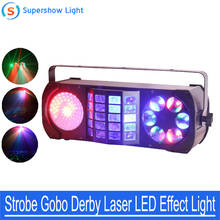 RGBW Multi Color DMX 512 Strobe Gobo Derby Laser LED Effect Stage DJ Light for Stage Decoration 2024 - buy cheap