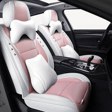 Black Red Leather Car seat covers For seat leon mk2 ibiza ateca arona altea xl accessories 2024 - buy cheap