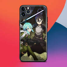 Sword arte on-line bala de balas kirito sinon para iphone se 6 7 8 plus x xr xs 11 pro max macio caso de telefone silicone capa escudo 2024 - compre barato