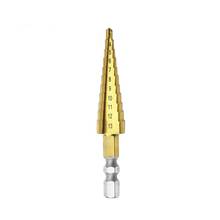 3-13mm HSS Titanium Coated Step Drill Bit Cone Hex Shank Reaming Power Tools for Metal Wood 2024 - купить недорого