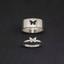 2021 Trendy Butterfly Ring High Quality Couple Rings For Women Men Lovers Attendant Wedding Set Aviation Gift Sets Jewelry 2024 - buy cheap