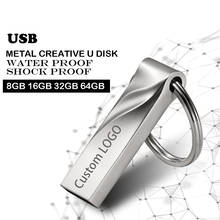 USB Flash Drives 128 gb mini usb flash metal pen key disk logo pendrive stick flash memory card 32GB/8GB/4GB/16GB/128GB 2024 - buy cheap