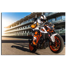 KTM 1290 Super Duke гоночный постер с мотоциклами, тканевая ткань с принтом для домашнего декора, настенный художественный плакат 2024 - купить недорого