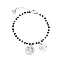 Silver Plated Tree Of Life Charm Bracelet Bohemia Beads Chain Plant Stainless Steel Jewelry for Women Luxury Crystal Accessories 2024 - buy cheap
