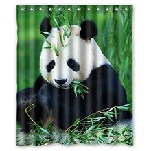 Panda Bamboo Shower Curtain Animal Waterproof Bathroom Curtain Polyester Fabric Bath Curtain Home Decor Shower Sets 2024 - buy cheap