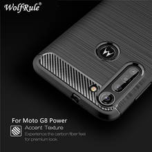 Para Moto G8 Poder Tampa Do Caso À Prova de Choque TPU Fibra De Carbono Case Para Motorola Moto G8 Poder Capa Fundas Para Moto poder G8 XT2041-1 2024 - compre barato