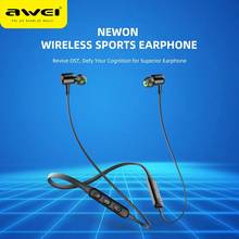Awei tira de pescoço sem fio, fones de ouvido esportivos bluetooth g30bl para iphone samsung xiaomi 2024 - compre barato