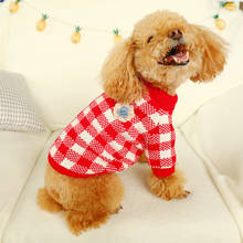 Dog Winter Warm Sweater Flower Elk Cute Cartoon Knit Cotton Sweater Comfort Pet Cat Small Puppy Clothing Teddy Winter Clothes 2024 - buy cheap