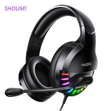 Shoumi-auriculares con cable USB 7,1 Surround, dispositivo de audio con micrófono 3,5, RGB, para Xbox One, PS4, Tablet y PC 2024 - compra barato