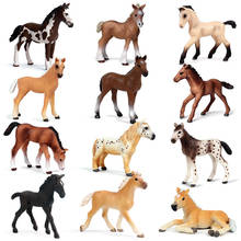 Figuras de ação em miniatura para crianças, animais selvagens, cavalo, bordlinger, barbedesdale, pinto, lipinan, pony, jardim, fadas, decoração 2024 - compre barato